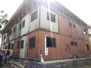 Container houses.